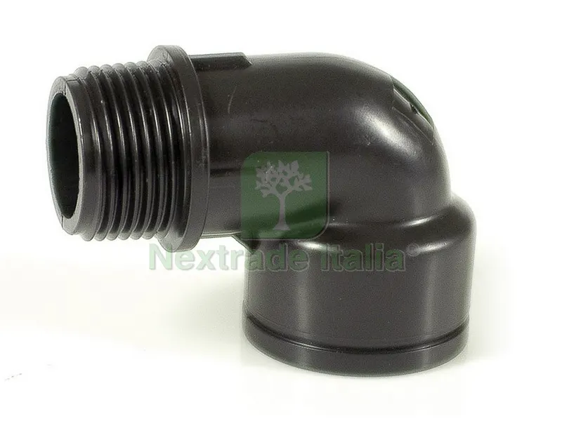 25PZ Raccordo Filettato a Gomito per Tubo in Polietilene M/F mis. 1x1 — Teli e film di protezione — rif. FERX.VIT41910