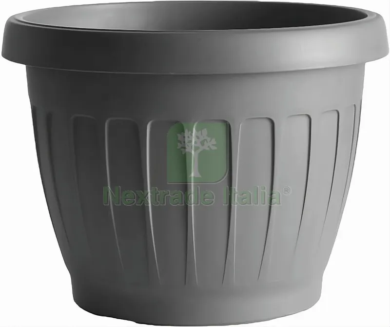 VASO TONDO TERRA Col. Grigio Ø cm. 25x18,5 h — Vasi e fioriere — rif. FERX.VIT53036 VASO TONDO TERRA Col. Grigio Ø cm. 25x18,5 h — Vasi e fioriere — rif. FERX.VIT53036
