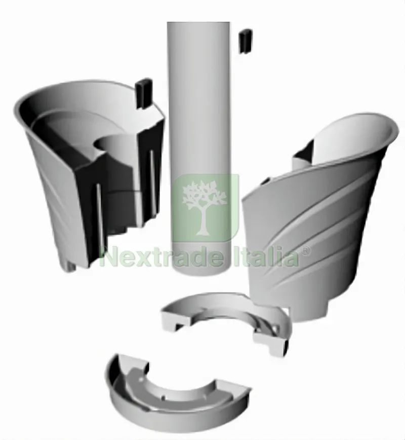 VASO TULIPANO SET 2 VASI Col. Bianco cm. 34,5x19x30 h — Vasi e fioriere — rif. FERX.VIT53094 — foto 2 VASO TULIPANO SET 2 VASI Col. Bianco cm. 34,5x19x30 h — Vasi e fioriere — rif. FERX.VIT53094 — foto 2