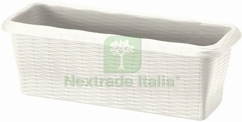 FIORIERA RETTANGOLARE PAGLIA NORMAL Col. Panna cm. 50x20x17,5 h — Vasi e fioriere — rif. FERX.VIT53141 FIORIERA RETTANGOLARE PAGLIA NORMAL Col. Panna cm. 50x20x17,5 h — Vasi e fioriere — rif. FERX.VIT53141