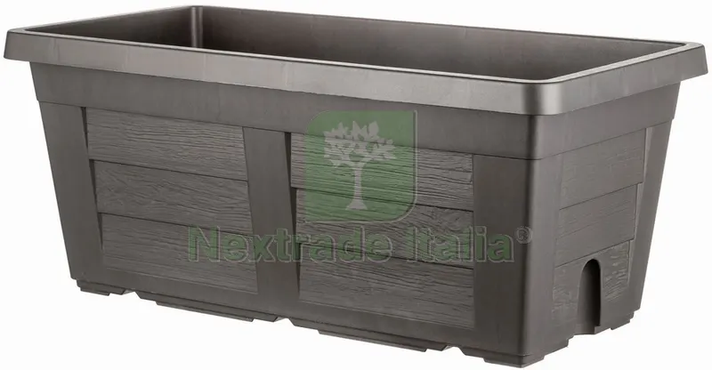 FIORIERA RETTANGOLARE LEGNO Col. Antracite cm. 80x40x34 h — Vasi e fioriere — rif. FERX.VIT53112