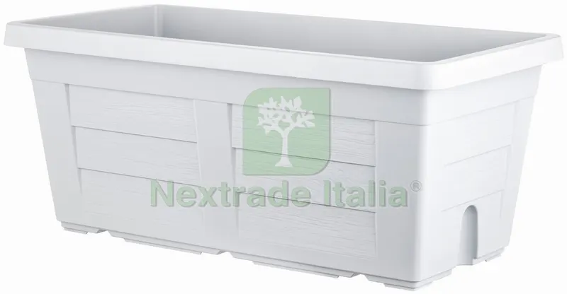 FIORIERA RETTANGOLARE LEGNO Col. Ghiaccio cm. 80x40x34 h — Vasi e fioriere — rif. FERX.VIT53115