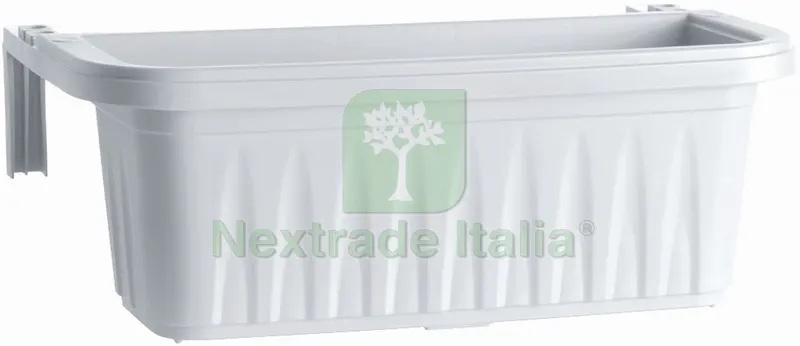 Fioriera Rettangolare Rondine Col. Bianco cm. 50x20x18,5 h — Vasi e fioriere — rif. FERX.VIT53103 Fioriera Rettangolare Rondine Col. Bianco cm. 50x20x18,5 h — Vasi e fioriere — rif. FERX.VIT53103