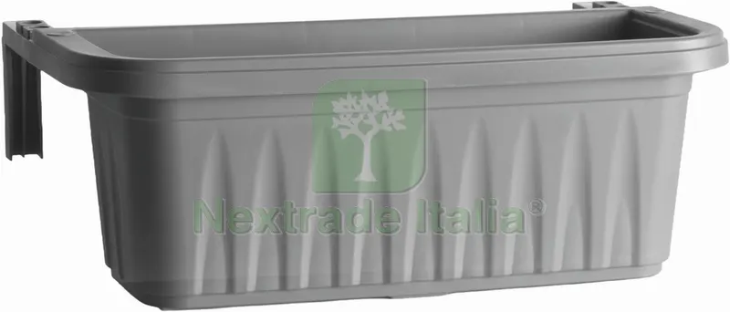 FIORIERA RETTANGOLARE RONDINE Col. Grigio cm. 50x20x18,5 h — Vasi e fioriere — rif. FERX.VIT53102