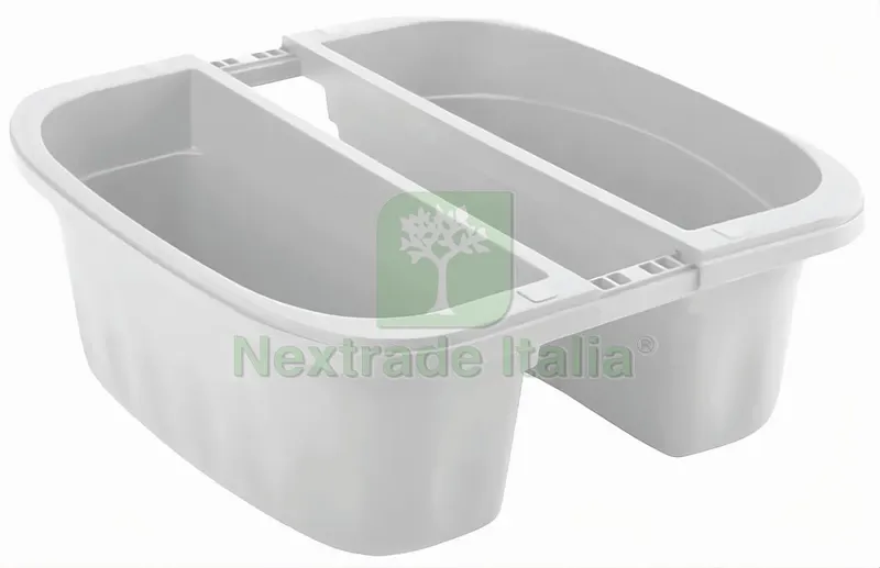 Fioriera Rettangolare Doppia Klunia Col. Panna cm. 40x19,8x18,5 h — Vasi e fioriere — rif. FERX.VIT53107 Fioriera Rettangolare Doppia Klunia Col. Panna cm. 40x19,8x18,5 h — Vasi e fioriere — rif. FERX.VIT53107