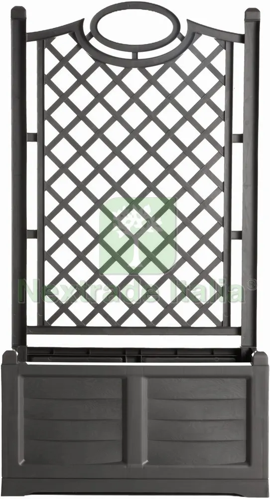 FIORIERA CON SPALLIERA SEPAR+ Col. Antracite lt. 120 cm. 80x42x150 h — Vasi e fioriere — rif. FERX.VIT55891 FIORIERA CON SPALLIERA SEPAR+ Col. Antracite lt. 120 cm. 80x42x150 h — Vasi e fioriere — rif. FERX.VIT55891