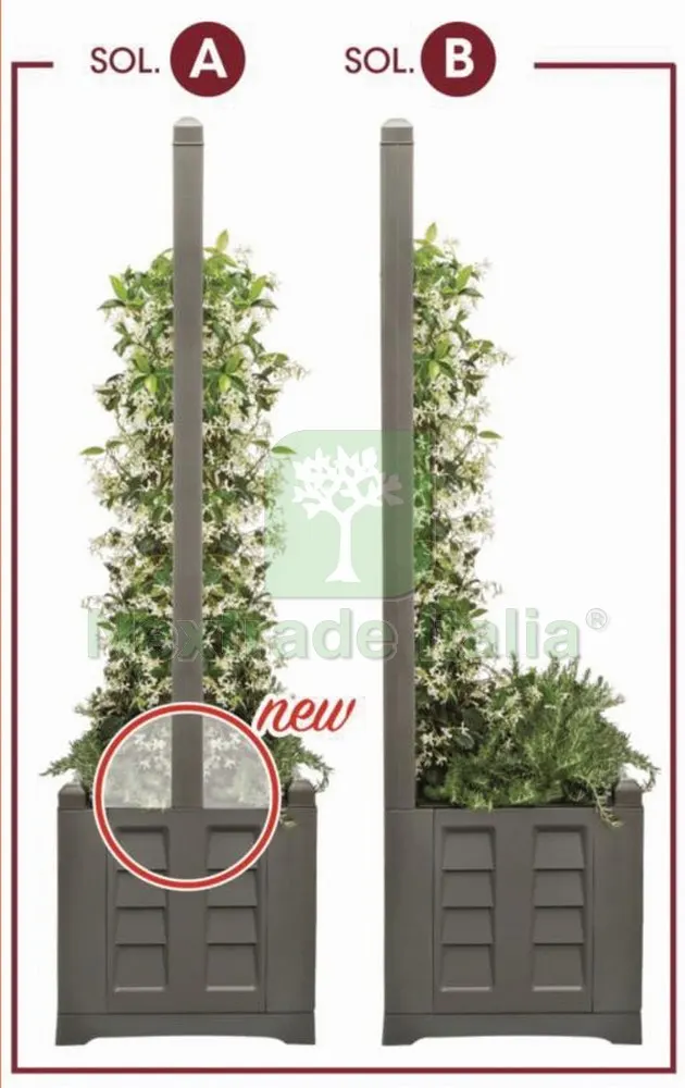 FIORIERA CON SPALLIERA SEPAR+ Col. Antracite lt. 120 cm. 80x42x150 h — Vasi e fioriere — rif. FERX.VIT55891 — foto 3 FIORIERA CON SPALLIERA SEPAR+ Col. Antracite lt. 120 cm. 80x42x150 h — Vasi e fioriere — rif. FERX.VIT55891 — foto 3