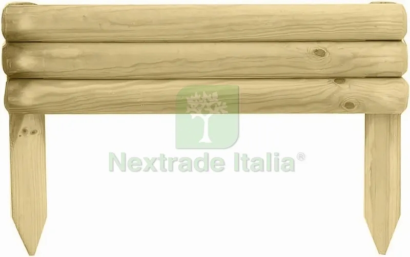 Steccato Orizzontale in Legno Vampiro cm. 55x5x15/30 h — Staccionate e steccati — rif. FERX.VIT55673