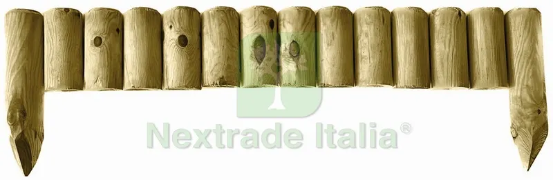 Steccato Verticale in Legno Vampiro cm. 100x6x15/30 h — Staccionate e steccati — rif. FERX.VIT55672