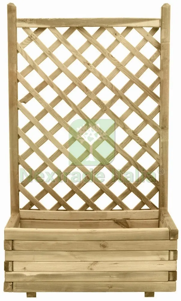 Fioriera con Spalliera in Legno cm. 100x50x180 h — Vasi e fioriere — rif. FERX.VIT55669 Fioriera con Spalliera in Legno cm. 100x50x180 h — Vasi e fioriere — rif. FERX.VIT55669
