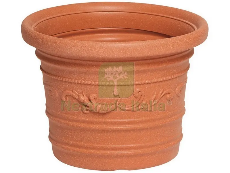 VASO TONDO FESTONATO PRESTIGE Col. Terracotta Ø cm. 35 — Vasi e fioriere — rif. FERX.VIT52977