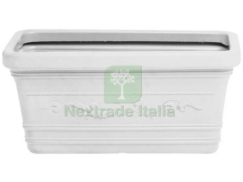 FIORIERA RETTANGOLARE FESTONATA PRESTIGE Col. Bianco cm.100 — Vasi e fioriere — rif. FERX.VIT52974 FIORIERA RETTANGOLARE FESTONATA PRESTIGE Col. Bianco cm.100 — Vasi e fioriere — rif. FERX.VIT52974
