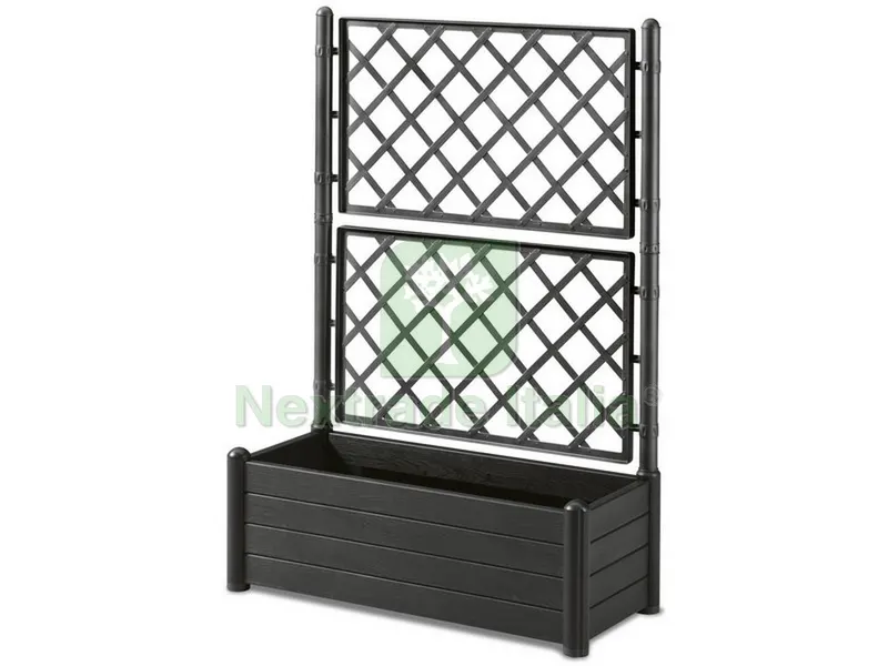Fioriera con Spalliera Italia lt. 80 cm. 100x43x142 h Col. Antracite — Vasi e fioriere — rif. FERX.VIT53916 Fioriera con Spalliera Italia lt. 80 cm. 100x43x142 h Col. Antracite — Vasi e fioriere — rif. FERX.VIT53916