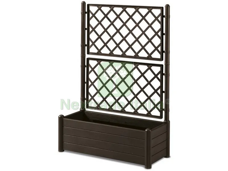 Fioriera con Spalliera Italia lt. 80 cm. 100x43x142 h Col. Moka — Vasi e fioriere — rif. FERX.VIT53915 Fioriera con Spalliera Italia lt. 80 cm. 100x43x142 h Col. Moka — Vasi e fioriere — rif. FERX.VIT53915