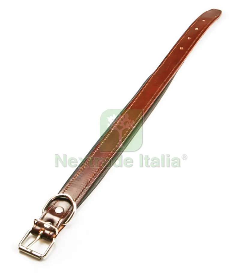 COLLARE IN CUOIO FODERA IMBOTTITA cm. 44x2,0 — Fascette e collari — rif. FERX.VIT30986