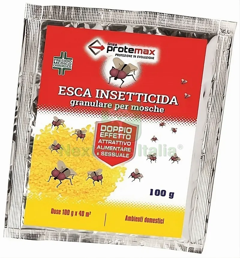 12PZ MOSCHICIDA ESCA GRANULARE gr. 100 — Disinfestazione e controllo nocivi — rif. FERX.VIT55221 12PZ MOSCHICIDA ESCA GRANULARE gr. 100 — Disinfestazione e controllo nocivi — rif. FERX.VIT55221