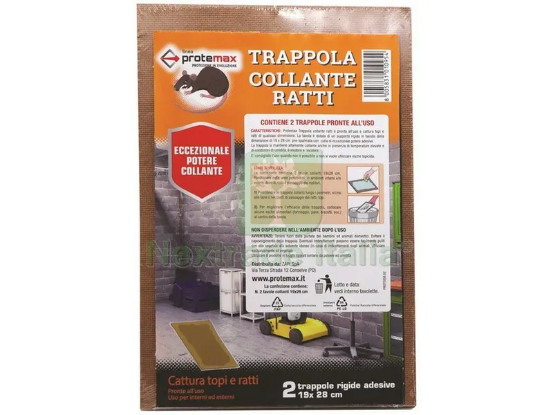 TRAPPOLA TAVOLETTA TOPI MAXY BLISTER PZ.2 cm.19x28 — Protezione piante e sementi — rif. FERX.VIT37188 TRAPPOLA TAVOLETTA TOPI MAXY BLISTER PZ.2 cm.19x28 — Protezione piante e sementi — rif. FERX.VIT37188