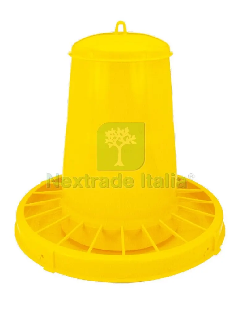 MANGIATOIA TRAMOGGIA PER POLLI CON ANTISPRECO Ø cm. 39x37 h lt. 10,5 (kg. — Mangimi e alimentazione — rif. FERX.VIT30830