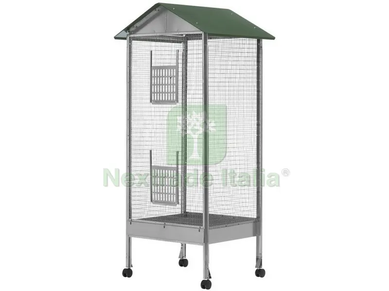 Voliera a Casetta Rettangolare a 1 Piano cm. 60x50x170 h — Docce e arredo acqua da giardino — rif. FERX.VIT50462