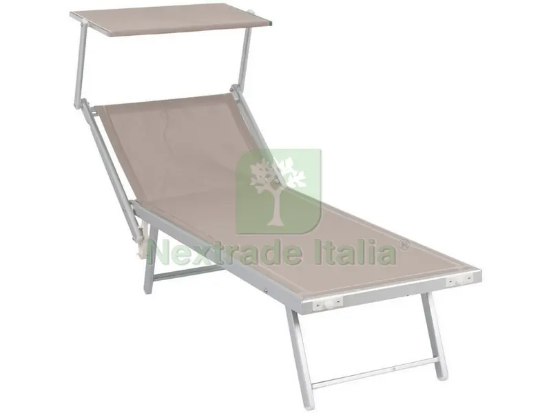 LETTINO POOL cm. 61x189x40 h col. Ecr¨ — Tempo libero outdoor — rif. FERX.VIT48738