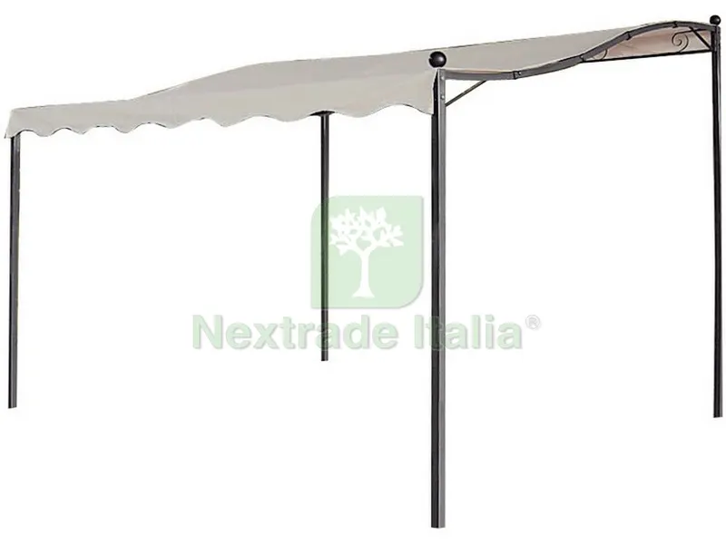 GAZEBO VERANDA mt. 3x2,5x2/2,6 h col. Ecr¨ — Gazebo e strutture giardino — rif. FERX.VIT43769 GAZEBO VERANDA mt. 3x2,5x2/2,6 h col. Ecr¨ — Gazebo e strutture giardino — rif. FERX.VIT43769
