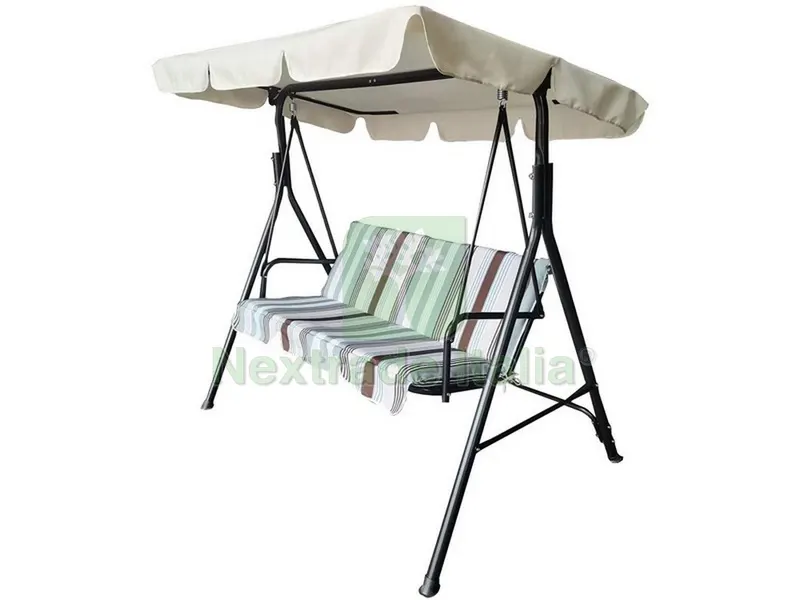 Dondolo Spargi a 3 Posti cm. 170x110x153 h fantasia strisce — Tempo libero outdoor — rif. FERX.VIT45795 Dondolo Spargi a 3 Posti cm. 170x110x153 h fantasia strisce — Tempo libero outdoor — rif. FERX.VIT45795