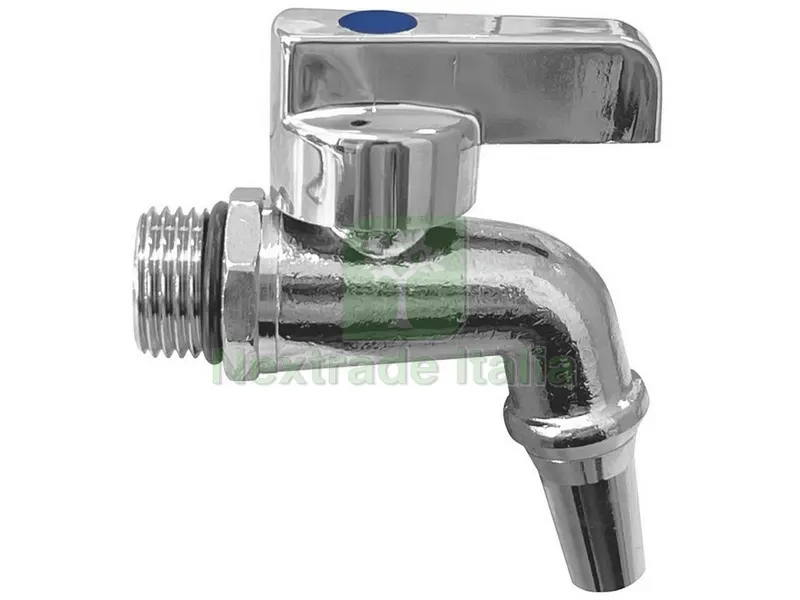 RUBINETTO PER BIDONI ALIMENTARI IN OTTONE CROMATO mis. 1/2 — Rubinetti e valvole — rif. FERX.VIT51976 RUBINETTO PER BIDONI ALIMENTARI IN OTTONE CROMATO mis. 1/2 — Rubinetti e valvole — rif. FERX.VIT51976