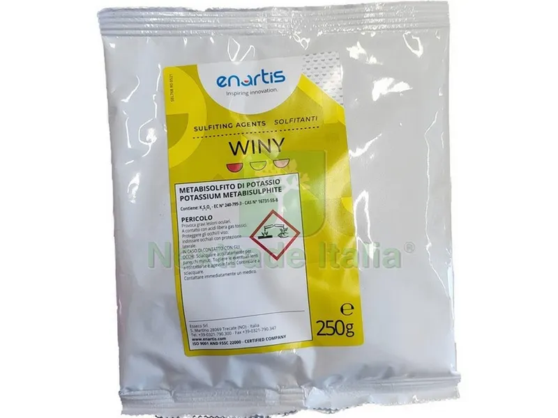 Metabisolfito Potassio Winy gr. 250 — Tempo libero outdoor — rif. FERX.VIT35335 Metabisolfito Potassio Winy gr. 250 — Tempo libero outdoor — rif. FERX.VIT35335