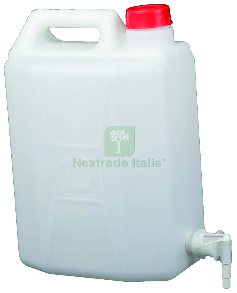 TANICA IN PLASTICA PER ALIMENTI CON RUBINETTO lt. 10 — Rubinetti e valvole — rif. FERX.VIT56948
