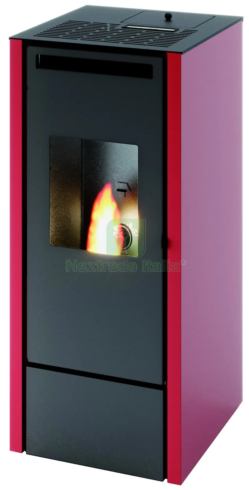 Stufa a Pellet Cinzia -KW 11 con Telecomando Col. Rosso — Stufe e camini — rif. FERX.VIT57603 Stufa a Pellet Cinzia -KW 11 con Telecomando Col. Rosso — Stufe e camini — rif. FERX.VIT57603