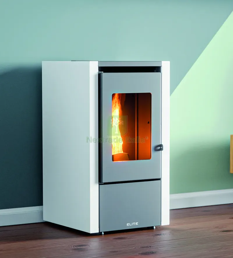 Stufa a Pellet Elite - KW 6,2 con Telecomando Col. Bianco — Stufe e camini — rif. FERX.VIT57698 Stufa a Pellet Elite - KW 6,2 con Telecomando Col. Bianco — Stufe e camini — rif. FERX.VIT57698
