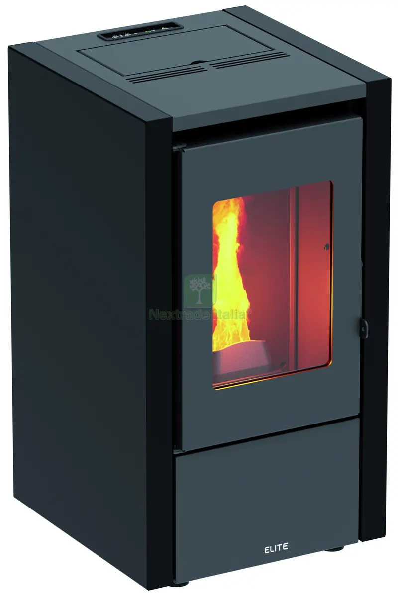 Stufa a Pellet Elite - KW 6,2 con Telecomando Col. Nero — Stufe e camini — rif. FERX.VIT57697