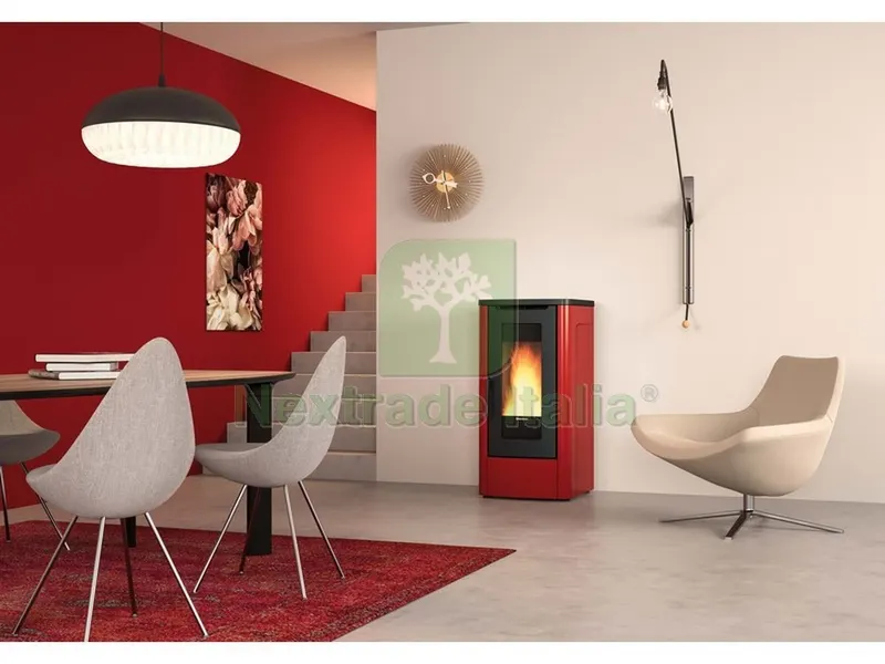 Extraflame STUFA A PELLET DAHIANA VFS Col. Bordeaux — Stufe e camini — rif. FERX.VIT50529