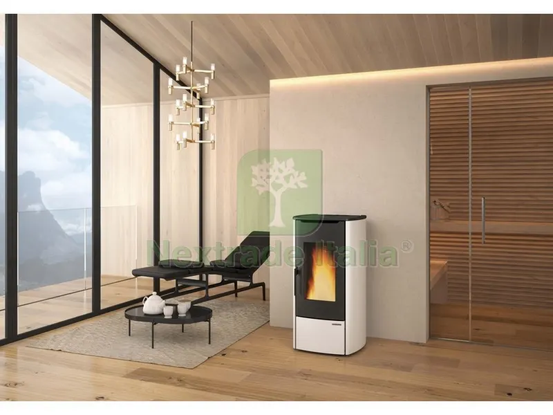 Extraflame TERMOSTUFA A PELLET MARINA IDRO H11 Col. Avorio — Stufe e camini — rif. FERX.VIT53848