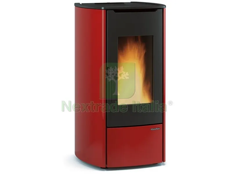 Extraflame TERMOSTUFA A PELLET MARINA IDRO H11 Col. Bordeaux — Stufe e camini — rif. FERX.VIT53849