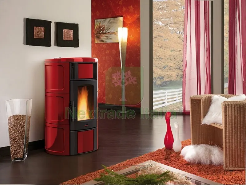 Extraflame TERMOSTUFA A PELLET ISIDE IDRO H15 Col. Bordeaux — Stufe e camini — rif. FERX.VIT53409