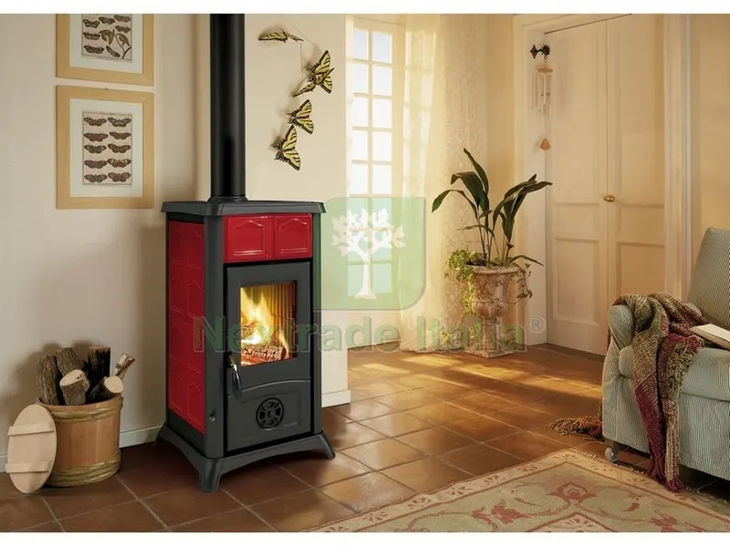 La Nordica STUFA A LEGNA GEMMA Col. Elegance Bordeaux — Stufe e camini — rif. FERX.VIT49541