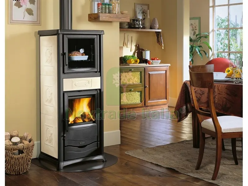 La Nordica Stufa a Legna Rossella Plus Forno EVO Col. Liberty Panna — Stufe e camini — rif. FERX.VIT49548 La Nordica Stufa a Legna Rossella Plus Forno EVO Col. Liberty Panna — Stufe e camini — rif. FERX.VIT49548