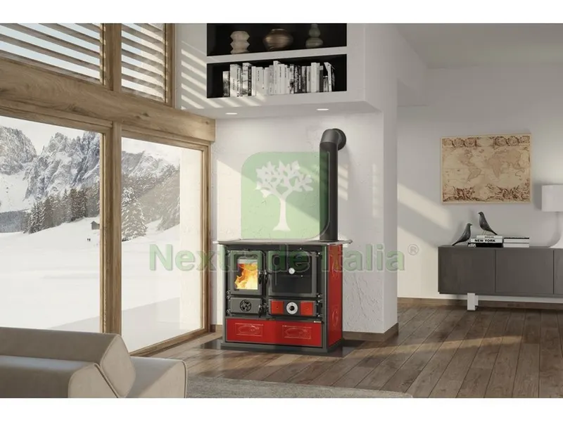 La Nordica TERMOCUCINA A LEGNA TERMOROSA DSA 4.0 Col. Liberty Bordeaux — Scarichi e sifoni — rif. FERX.VIT53408 La Nordica TERMOCUCINA A LEGNA TERMOROSA DSA 4.0 Col. Liberty Bordeaux — Scarichi e sifoni — rif. FERX.VIT53408