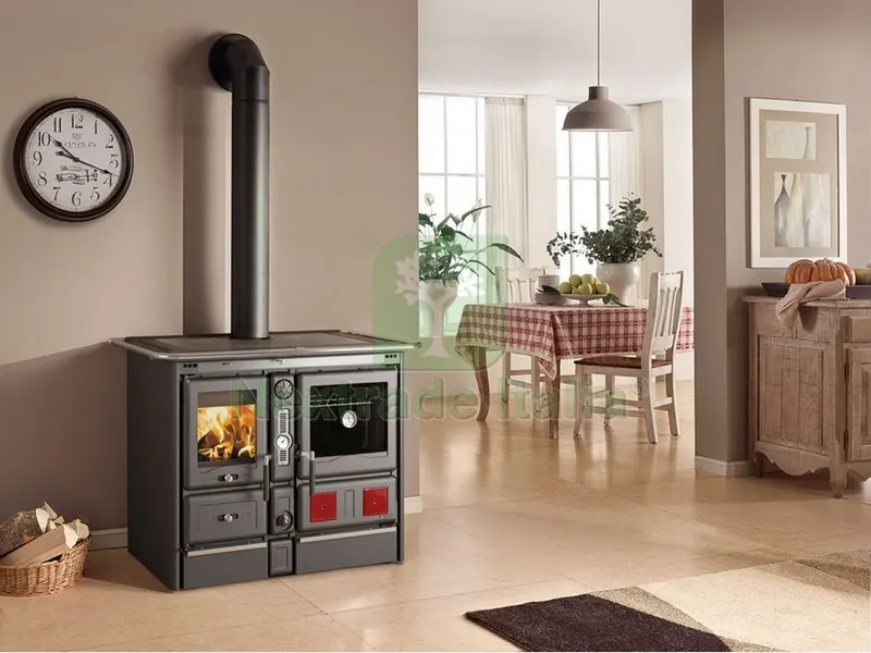 La Nordica TERMOCUCINA A LEGNA TERMOROSA XXL DSA 4.0 Col. Nero Antracite — Flessibili e allacci — rif. FERX.VIT53912