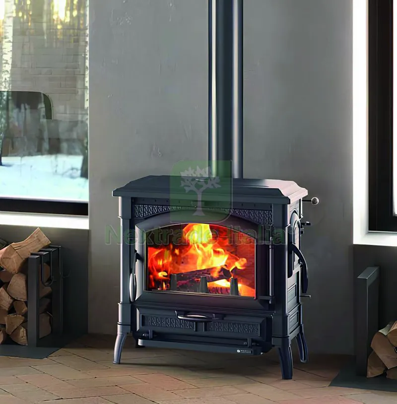 La Nordica STUFA A LEGNA ISOTTA. EVO Col. Nero Antracite — Stufe e camini — rif. FERX.VIT56711