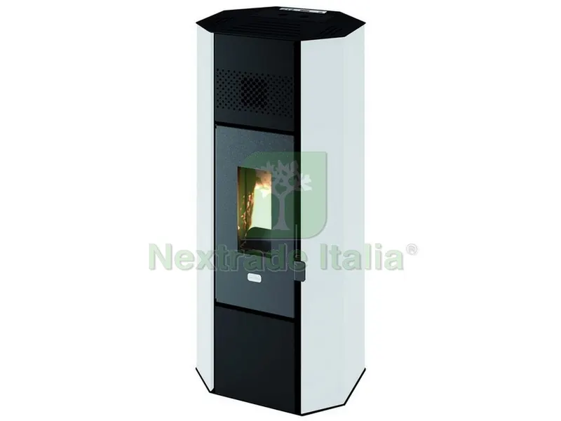 Stufa a Pellet Titti KW 6,3 con Telecomando colore Bianco — Stufe e camini — rif. FERX.VIT47298