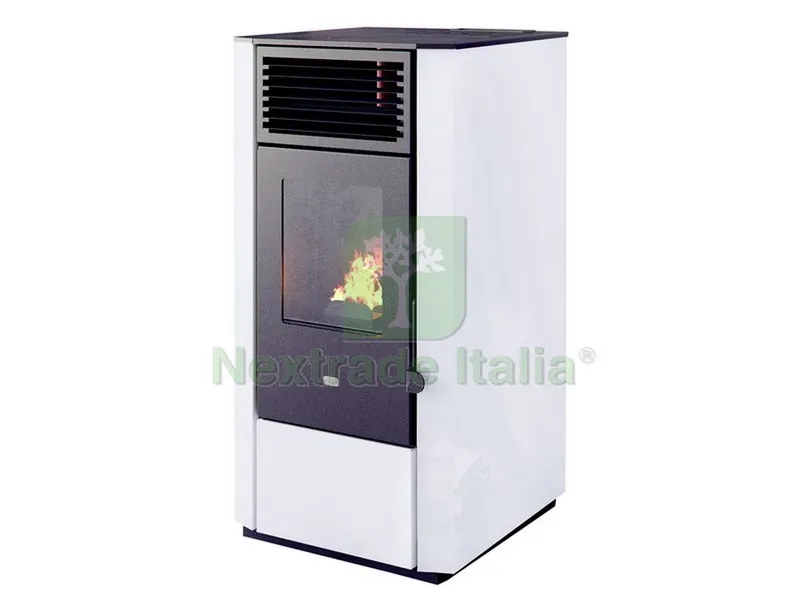Stufa a Pellet IRINA-10 KW 9,5 con Telecomando colore Bianco — Stufe e camini — rif. FERX.VIT47292 Stufa a Pellet IRINA-10 KW 9,5 con Telecomando colore Bianco — Stufe e camini — rif. FERX.VIT47292