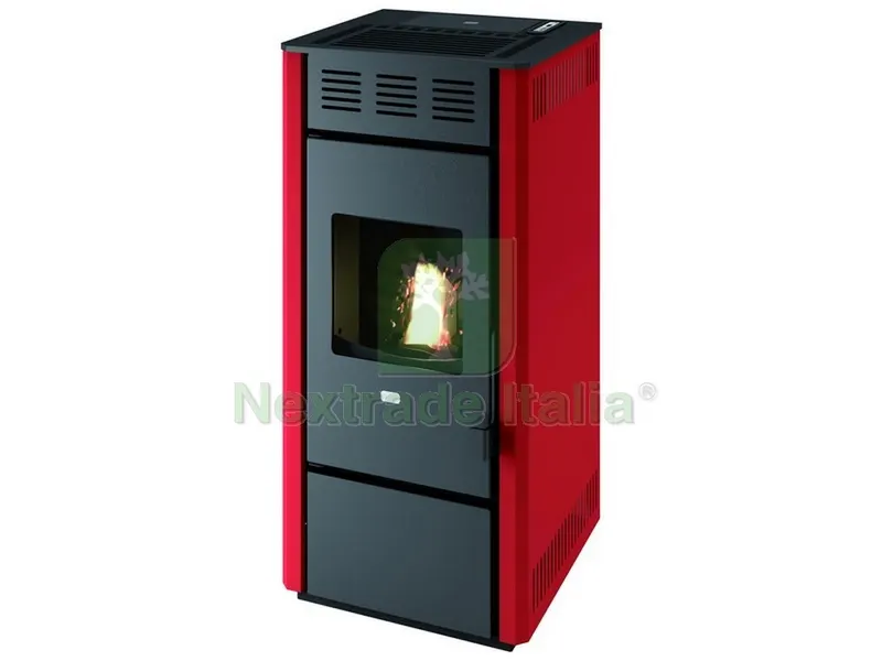 Stufa a Pellet Martina -14 KW 11,5 con Telecomando colore Rosso — Stufe e camini — rif. FERX.VIT47293 Stufa a Pellet Martina -14 KW 11,5 con Telecomando colore Rosso — Stufe e camini — rif. FERX.VIT47293