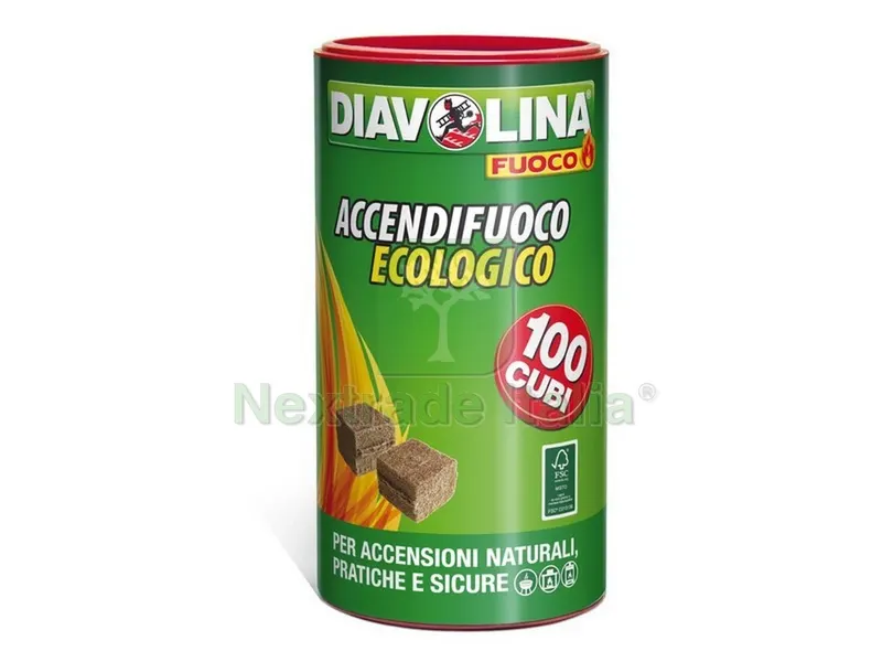 6PZ Accendifuoco Naturale Box 100 cubetti — Tempo libero outdoor — rif. FERX.VIT49481