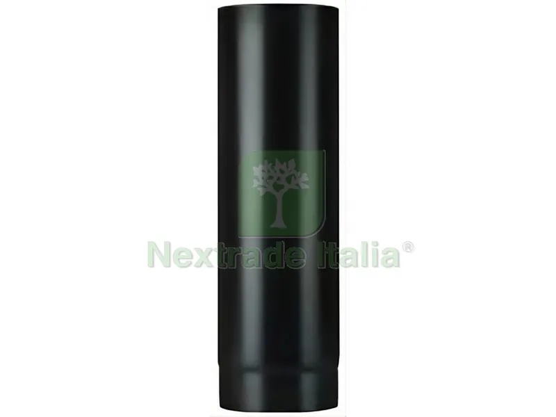 TUBO PER STUFA A LEGNA PORCELLANATO PLUS LIGHT Col. Nero opaco Ø cm. 13x100 — Canne fumarie e fumisteria — rif. FERX.VIT54697