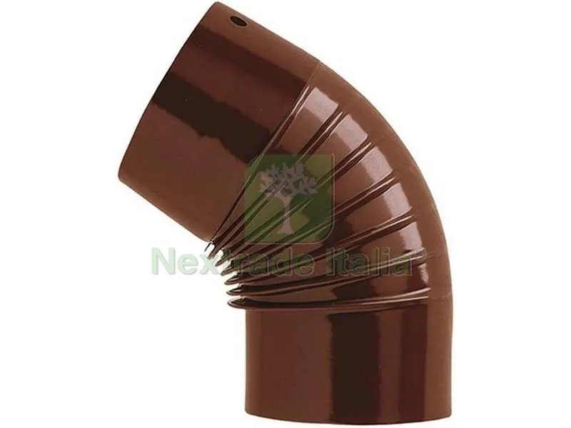 12PZ GOMITO 45° PER STUFA A LEGNA PORCELLANATO CLASSIC Col. Marrone Ø cm. 10 — Stufe e camini — rif. FERX.VIT54707