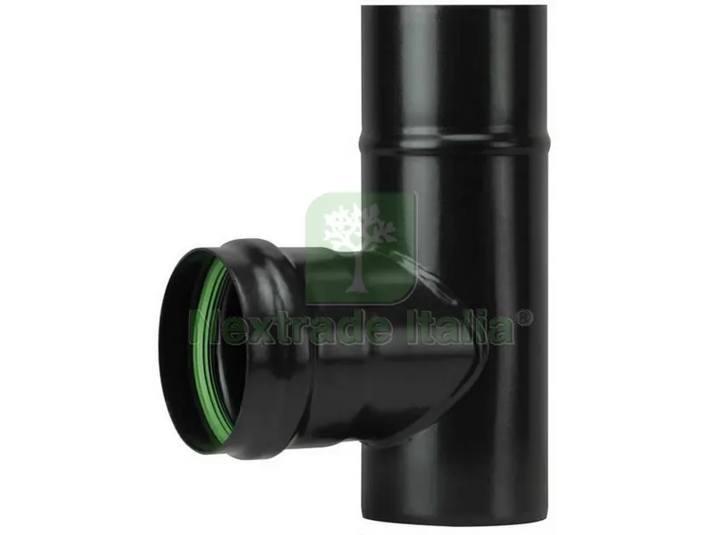Raccordo a T per Stufa a Pellet Light (M/F) Senza Guarnizione Col. Nero opa — Stufe e camini — rif. FERX.VIT55059