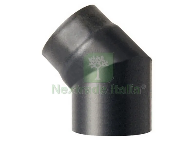 Gomito 45° Pesante per Stufa Col.Nero opaco Ø cm. 15 — Irrigazione — rif. FERX.VIT45465 Gomito 45° Pesante per Stufa Col.Nero opaco Ø cm. 15 — Irrigazione — rif. FERX.VIT45465