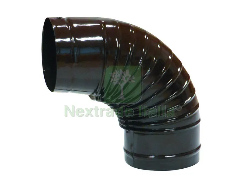6PZ GOMITO A 90° PER STUFA Col. Marrone Ø cm.13 — Tubi e raccordi — rif. FERX.VIT2818 6PZ GOMITO A 90° PER STUFA Col. Marrone Ø cm.13 — Tubi e raccordi — rif. FERX.VIT2818